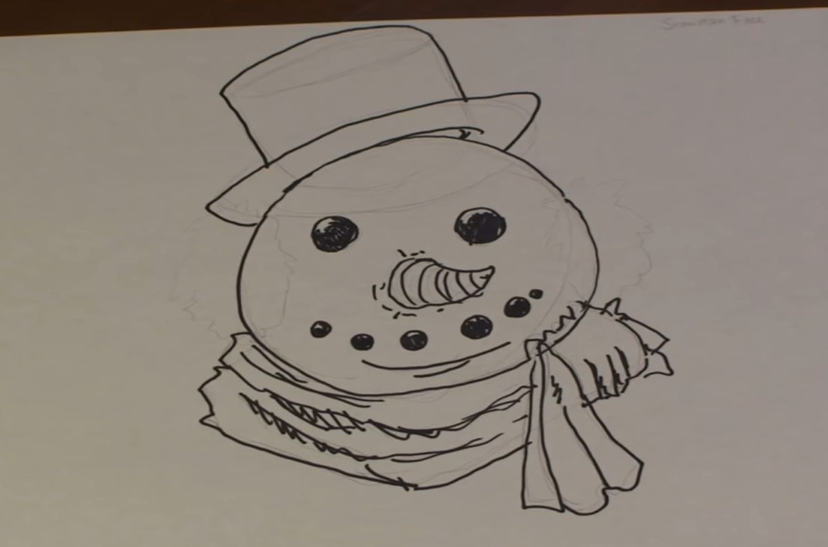 How to Draw a Snowman Face