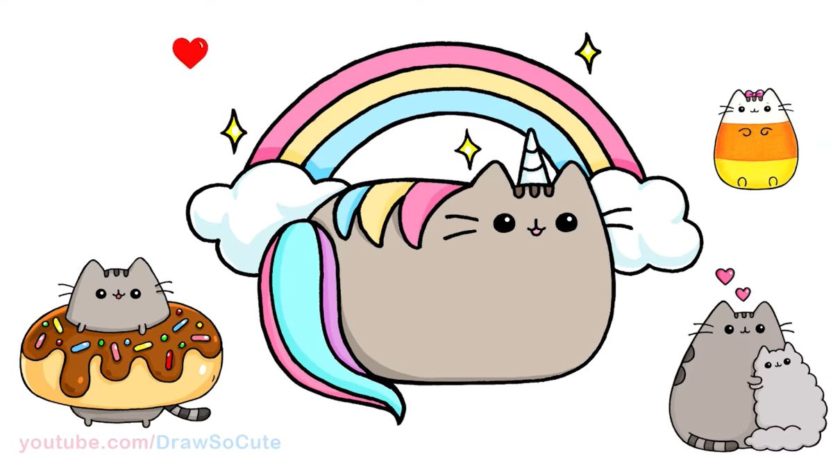 How to Draw a Unicorn Cat