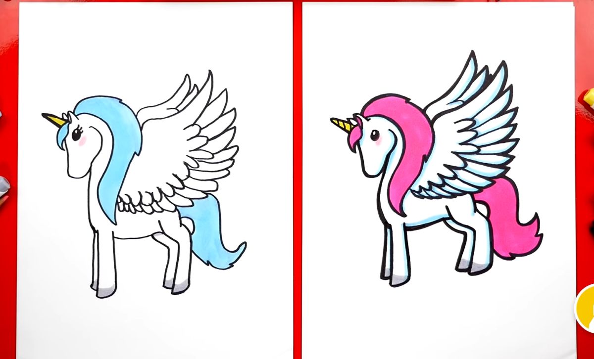 How to Draw a Unicorn with Wings