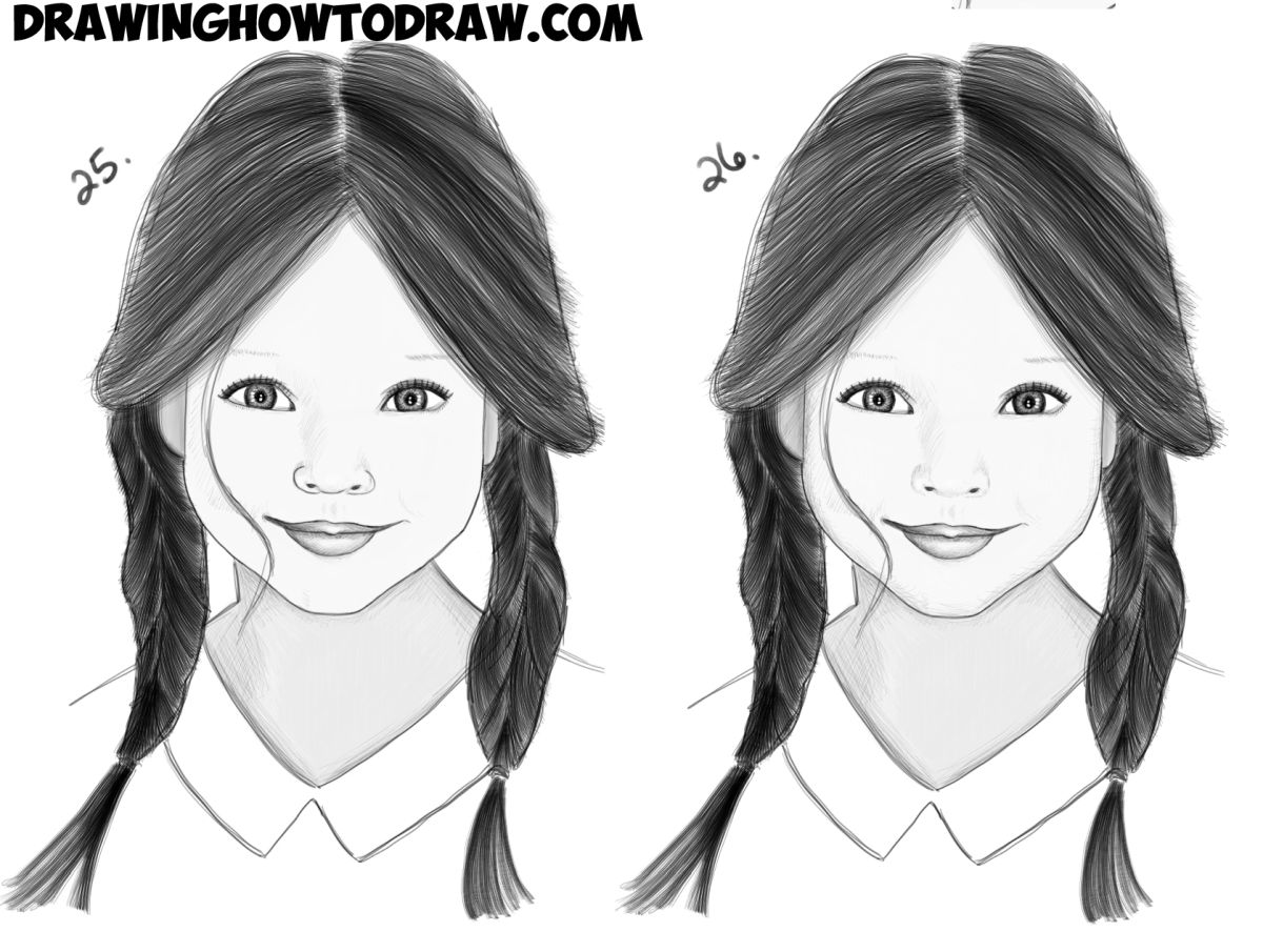 How To Draw girl face - how to draw | findpea.com