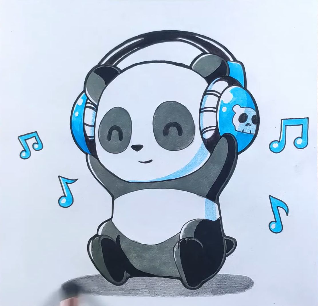 Cute Panda Drawing - Panda - Posters and Art Prints | TeePublic-saigonsouth.com.vn