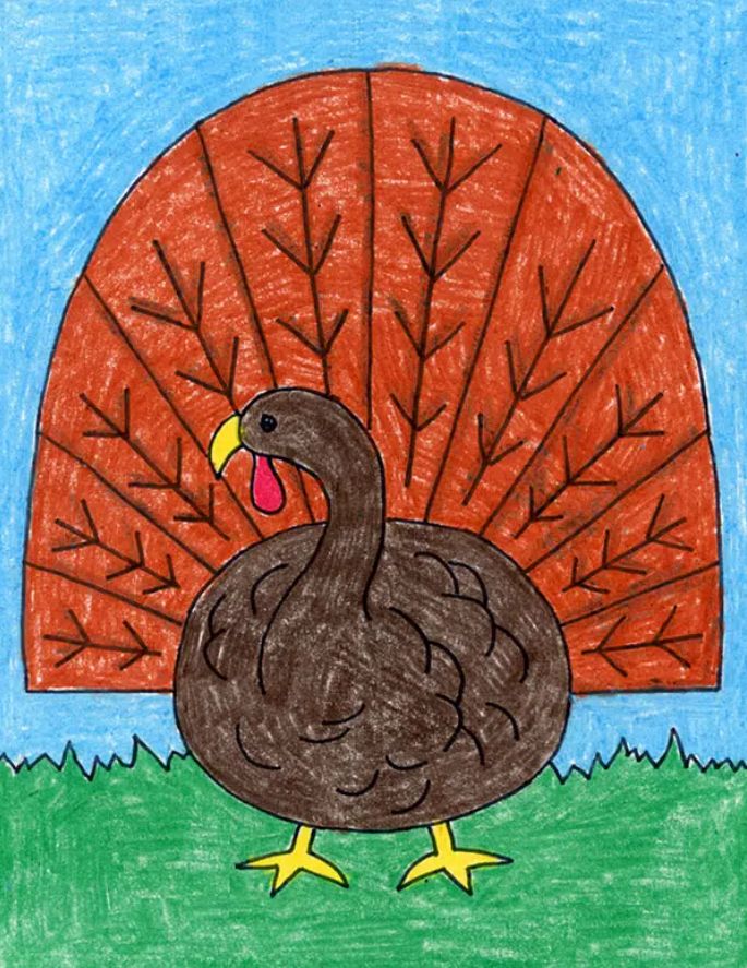 How to Draw an Artistic Turkey