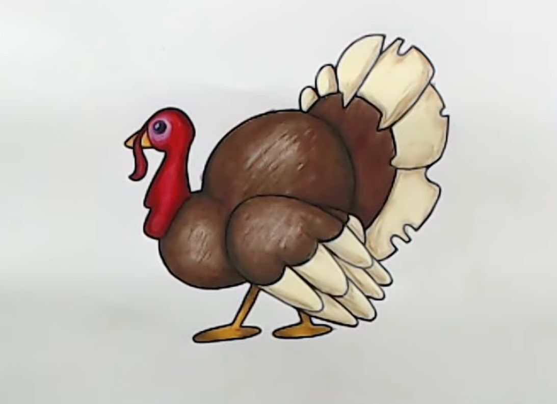 How to Draw the Turkey Emoji