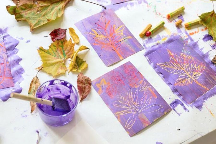 How to Make Scratch Art with Autumn Leaves