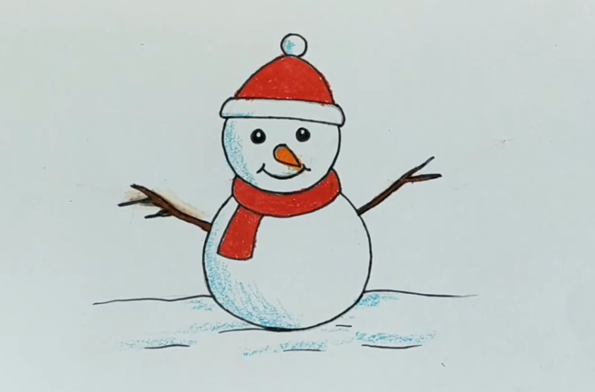 How to draw a Snowman with the Number 8