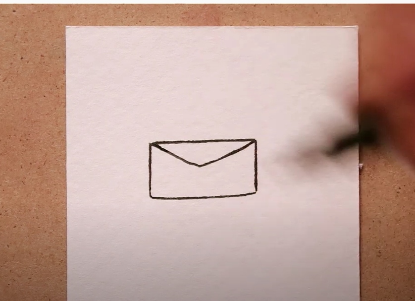 Drawing an Envelope with easy steps