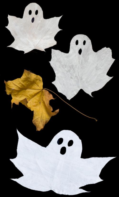 How to make ghost leaves fall craft for kids