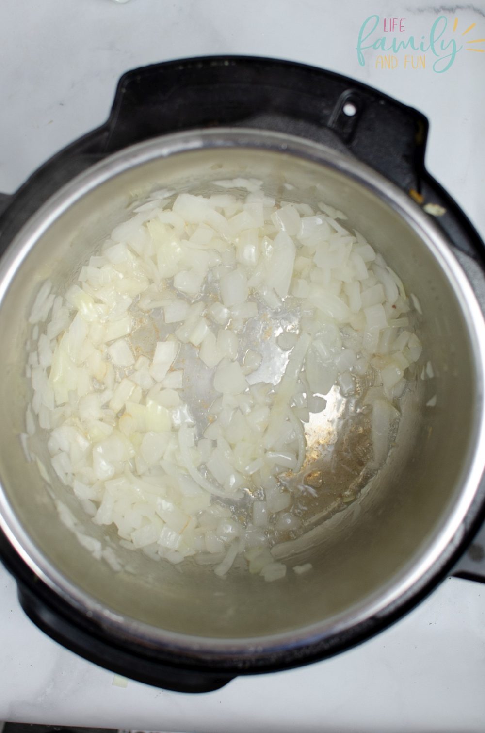 Instant Pot Clam Chowder Recipe - add onion