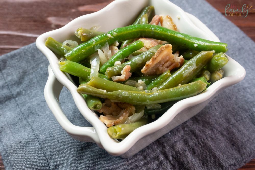 Instant Pot Green Beans and Bacon - ready for weekend