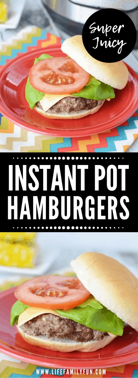 Instant Pot Hamburgers - super juicy