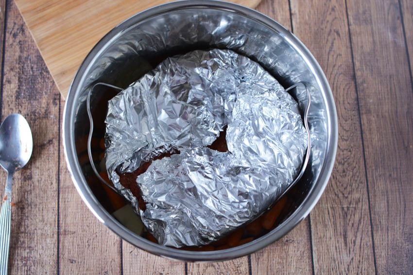 Instant Pot Meatloaf Recipe With Potatoes and Carrots - aluminium foil