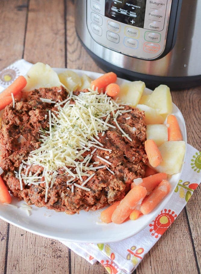 Instant Pot Meatloaf Recipe With Potatoes and Carrots - serve