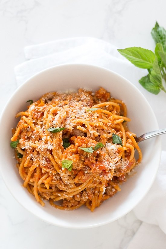Instant Pot One-Pot Spaghetti with Meat Sauce