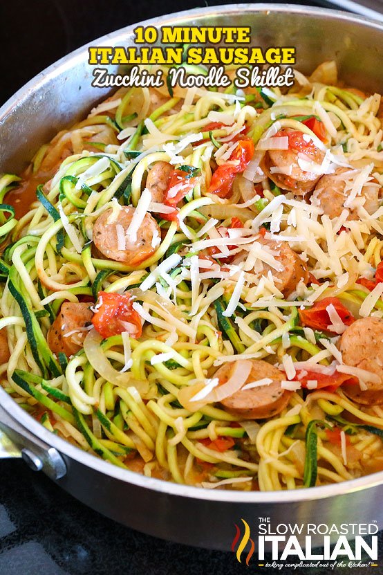 Italian Sausage and Zucchini Noodle Skillet