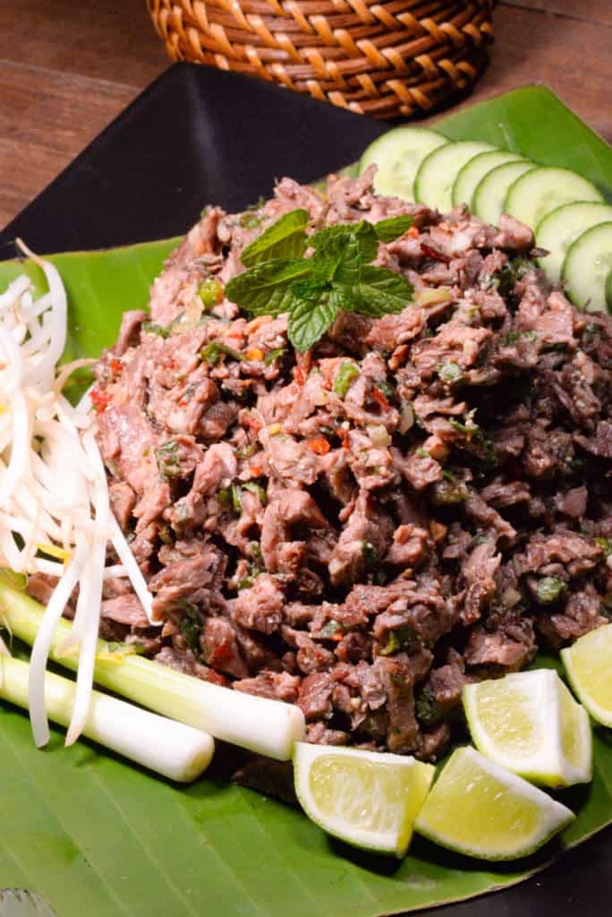 Laotian Laab Minced Beef Salad