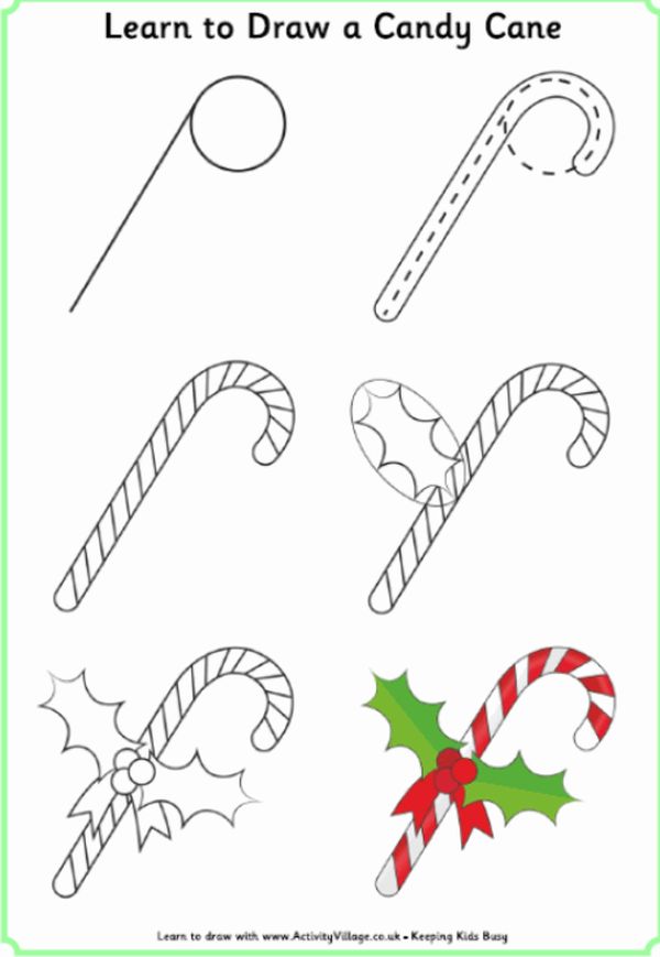 Learn to Draw a Candy Cane