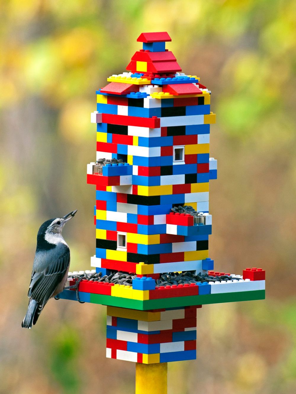 Lego bird feeder