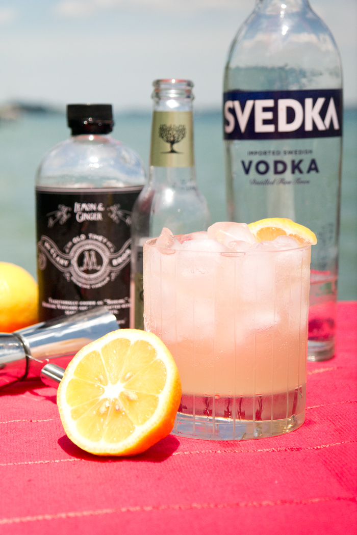 Lemon Ginger Vodka Cocktail