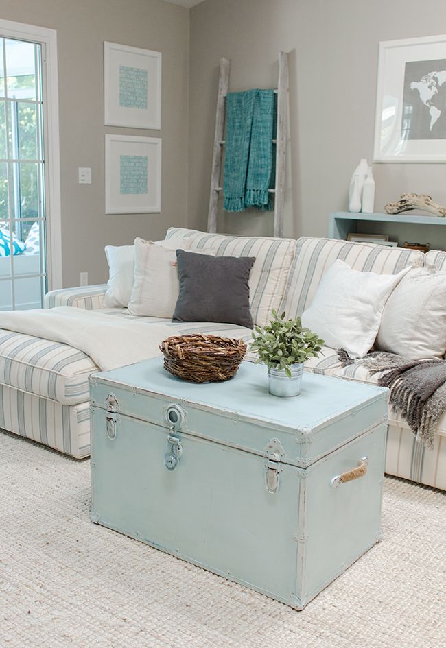 Light Blue Chest Coffee Table