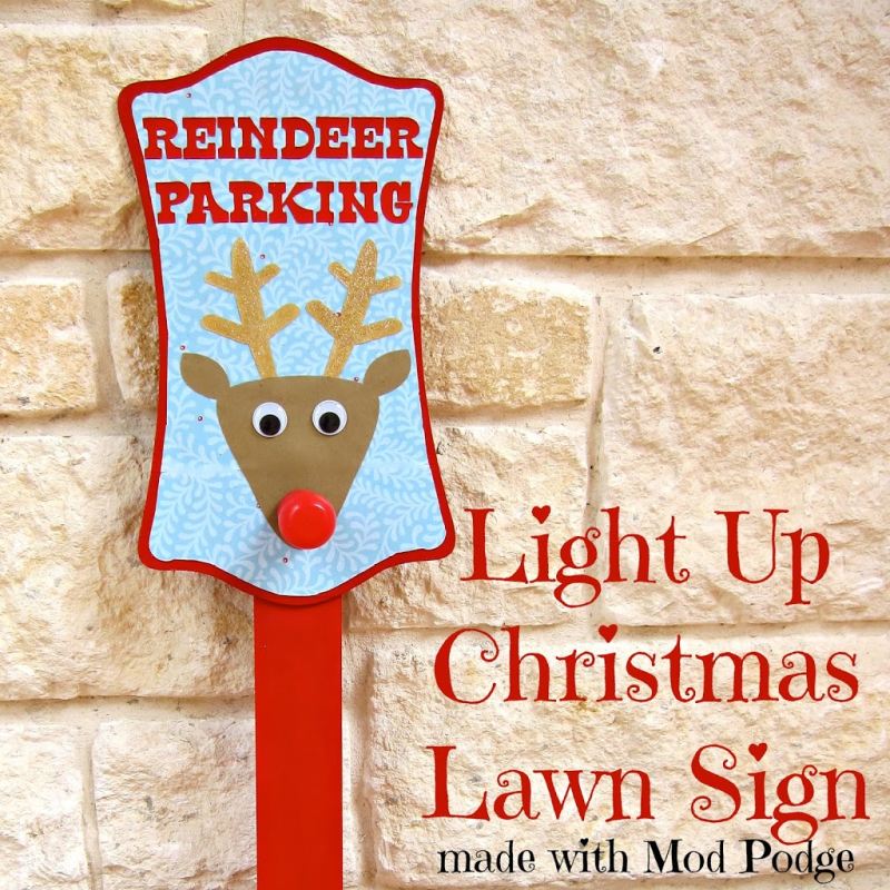 Light Up Christmas Lawn Sign
