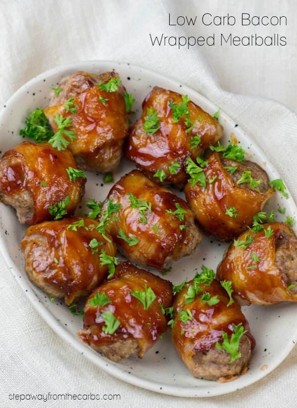 Low Carb Bacon Wrapped Meatballs
