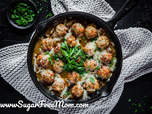Low Carb French Onion Meatballs