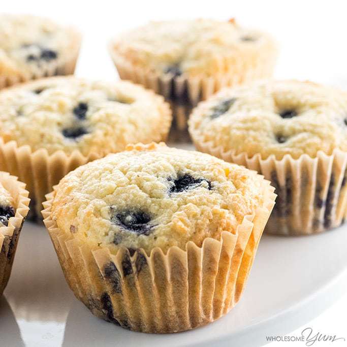 Low Carb Paleo Keto Blueberry Muffins
