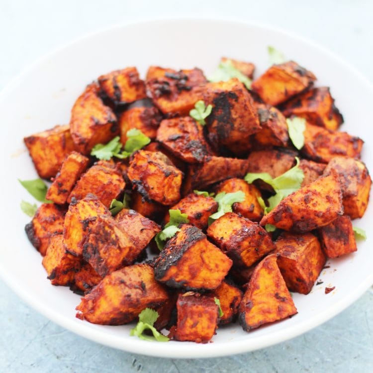 Mexican Roasted Sweet Potato Cubes