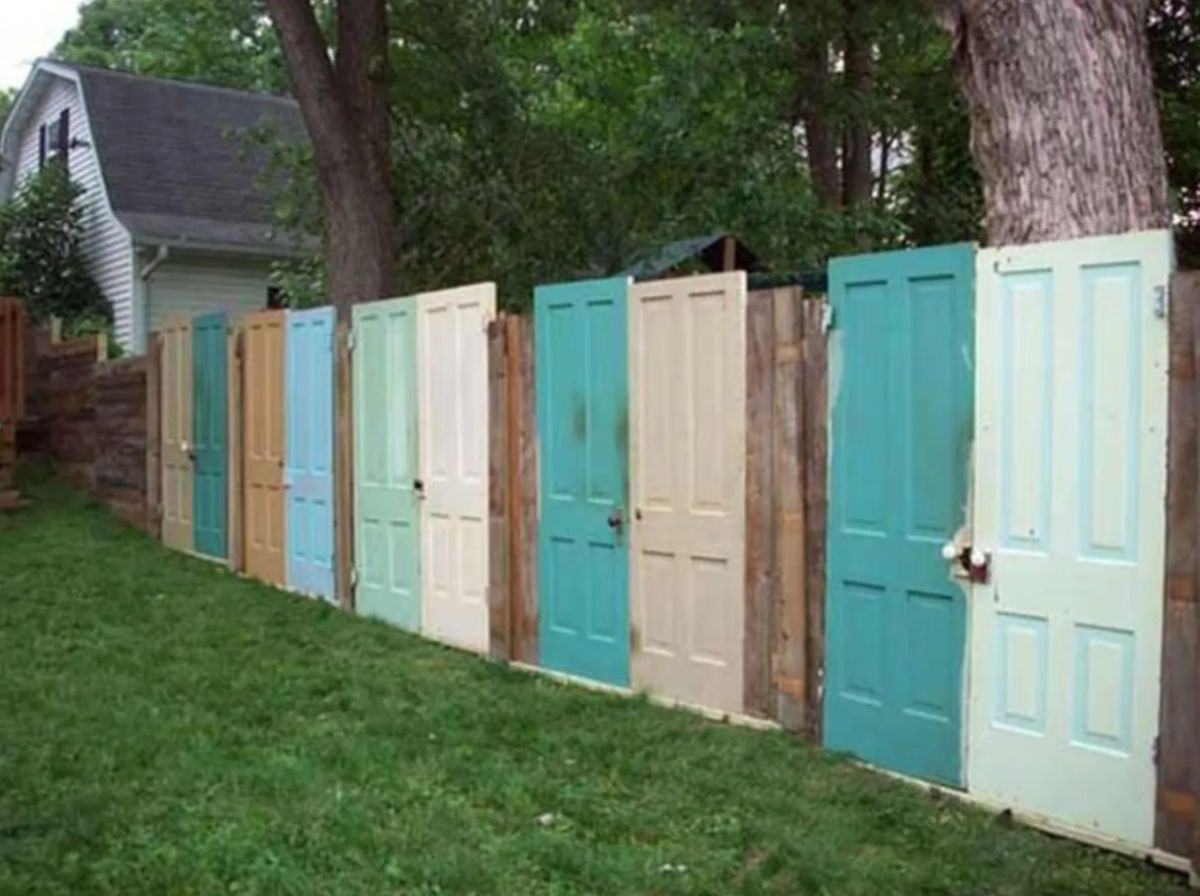 Old Doors Backyard Fence