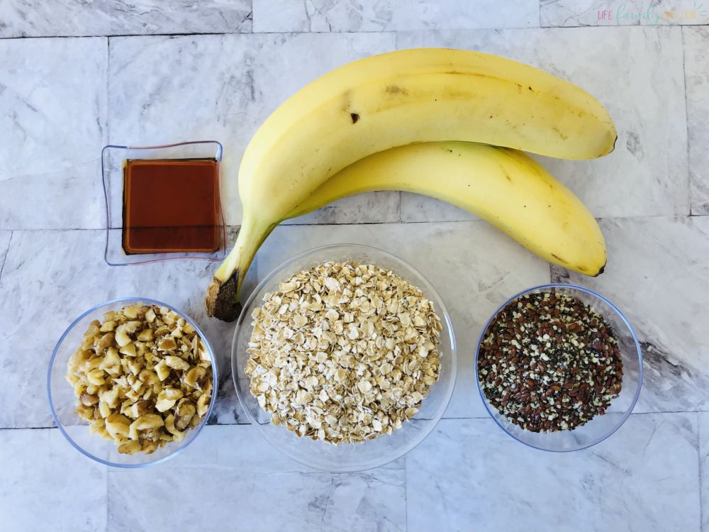 Organic Banana Walnut Bites - ingredients