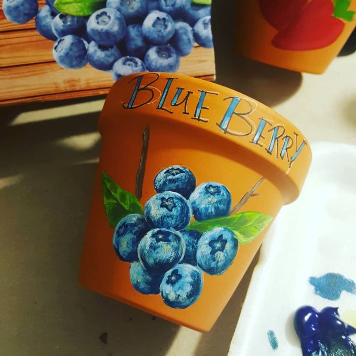 Painted Blueberries
