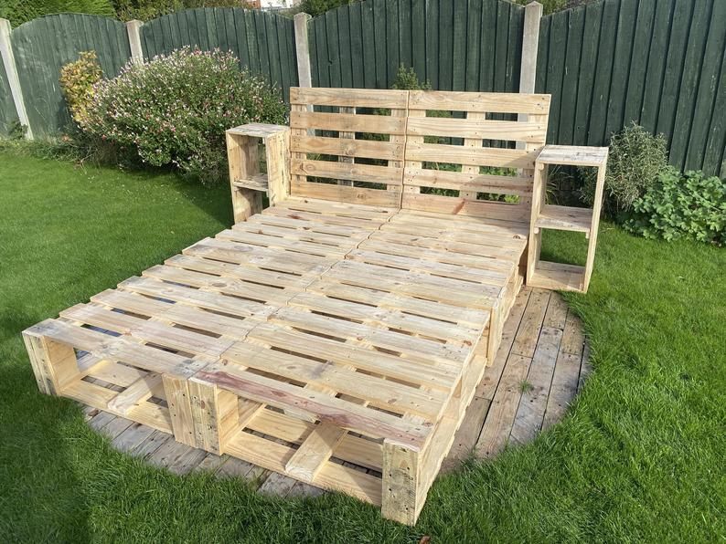 Pallet Bed With Shelves