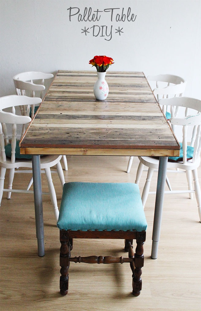 Pallet dining table decor