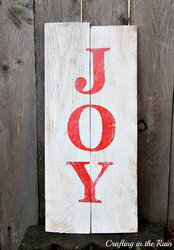 Pallet wood joy christmas sign