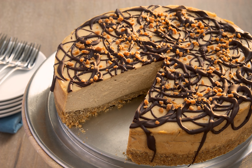 Peanut Butter Cheesecake with Pretzel Crust