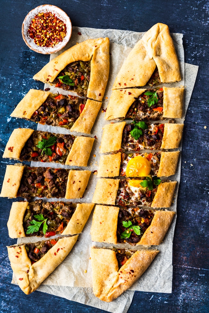 Pide Stuffed with Beef