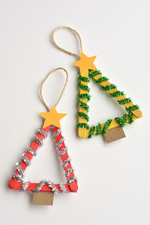 Popsicle Stick Christmas Trees