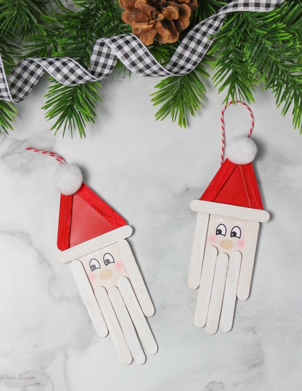 Popsicle Stick Santa Christmas Craft for Kids