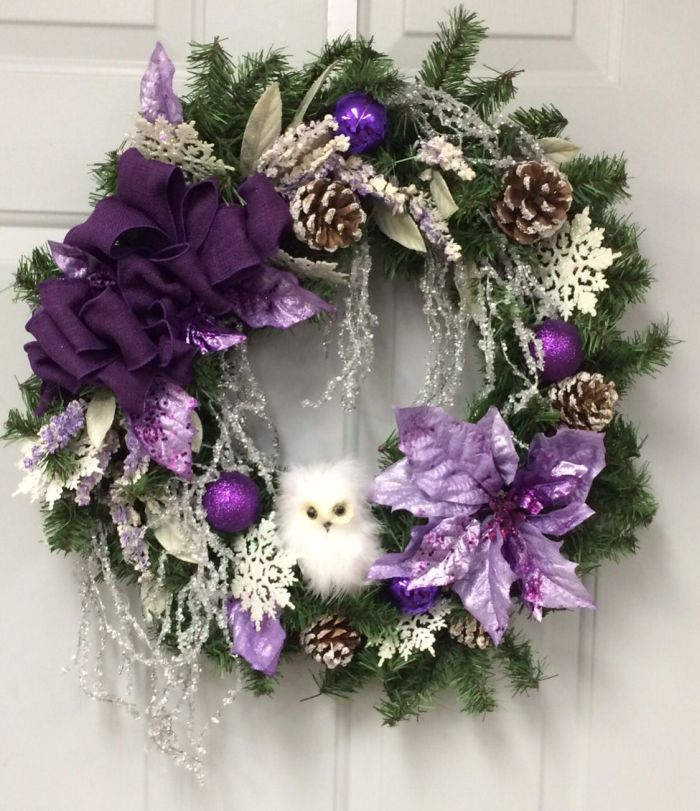 Purple Winter Wreath