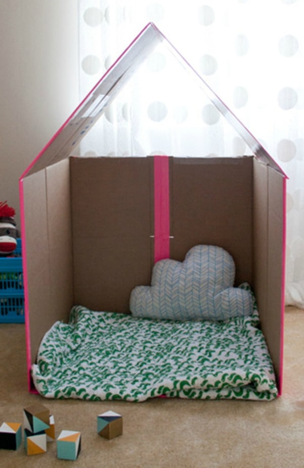 cardboard box house Quick And Easy Cardboard Home