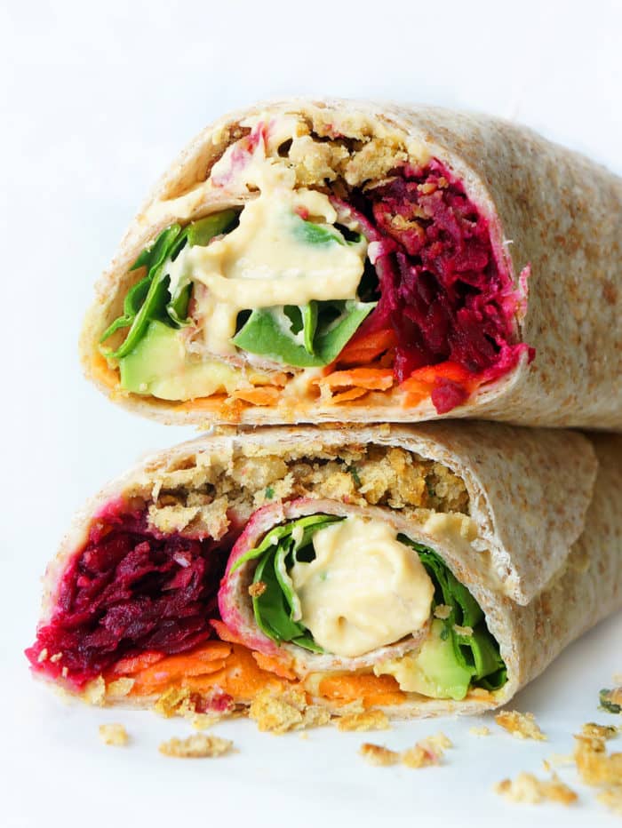Rainbow Vegan Falafel Wrap