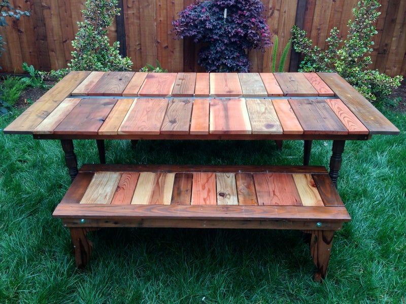 Reclaimed Wood Picnic Table