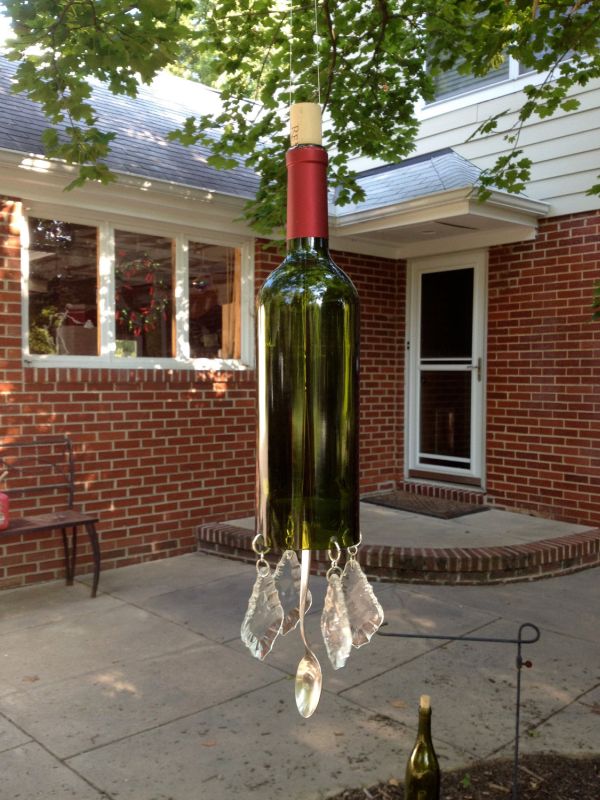 Recycled Wine Bottle Wind Chime
