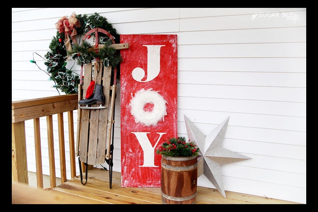 Red joy Porch sign