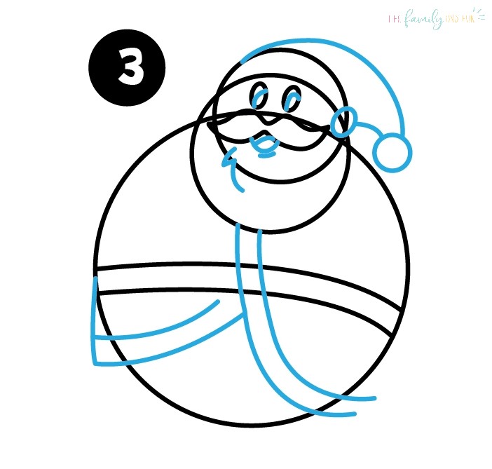 Santa Claus Drawing - Step 3