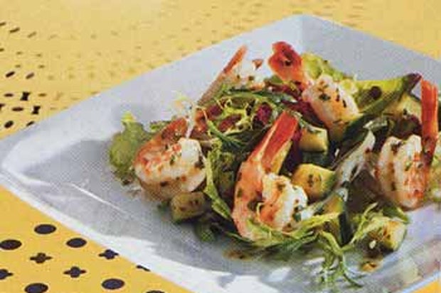 Shrimp Salad with Zucchini and Basil