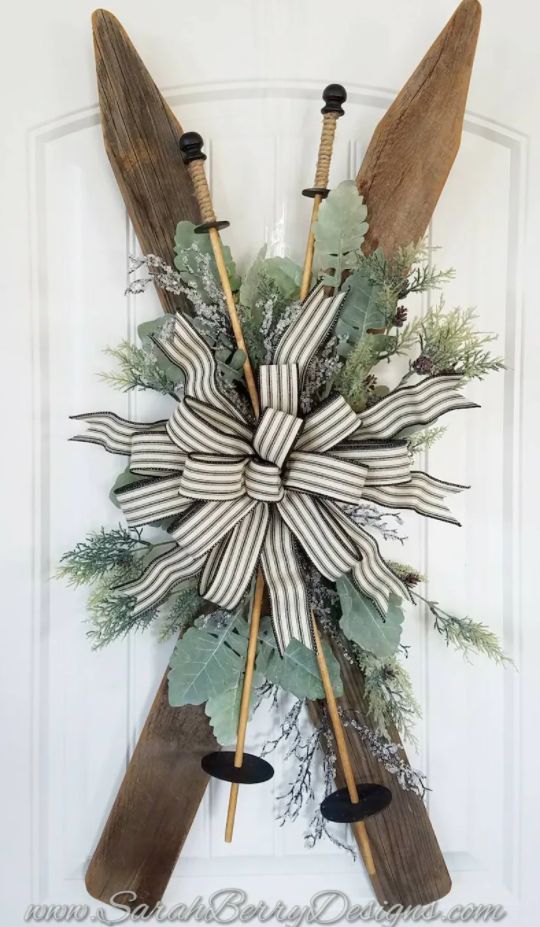 Ski Door Wreath