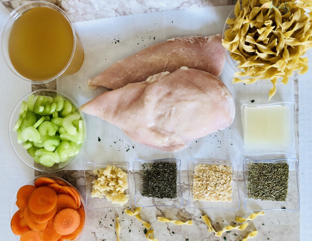 homemade chicken noodle soup ingredients