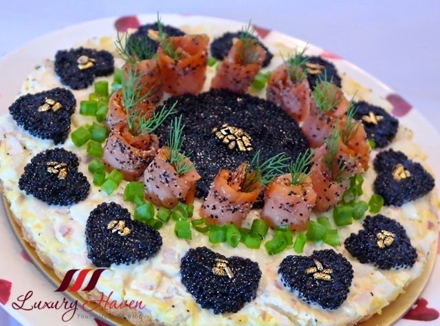 Smoked Salmon and Caviar Tart
