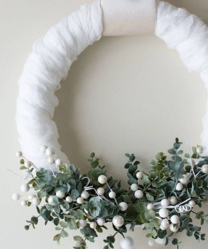Snow Wreath for Christmas Door